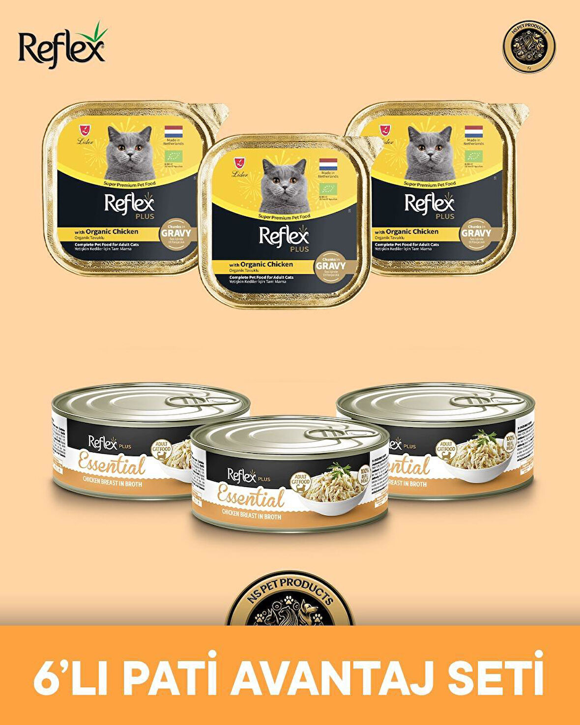 Reflex Plus Kedi Maması 6'lı Pati Avantaj Set
