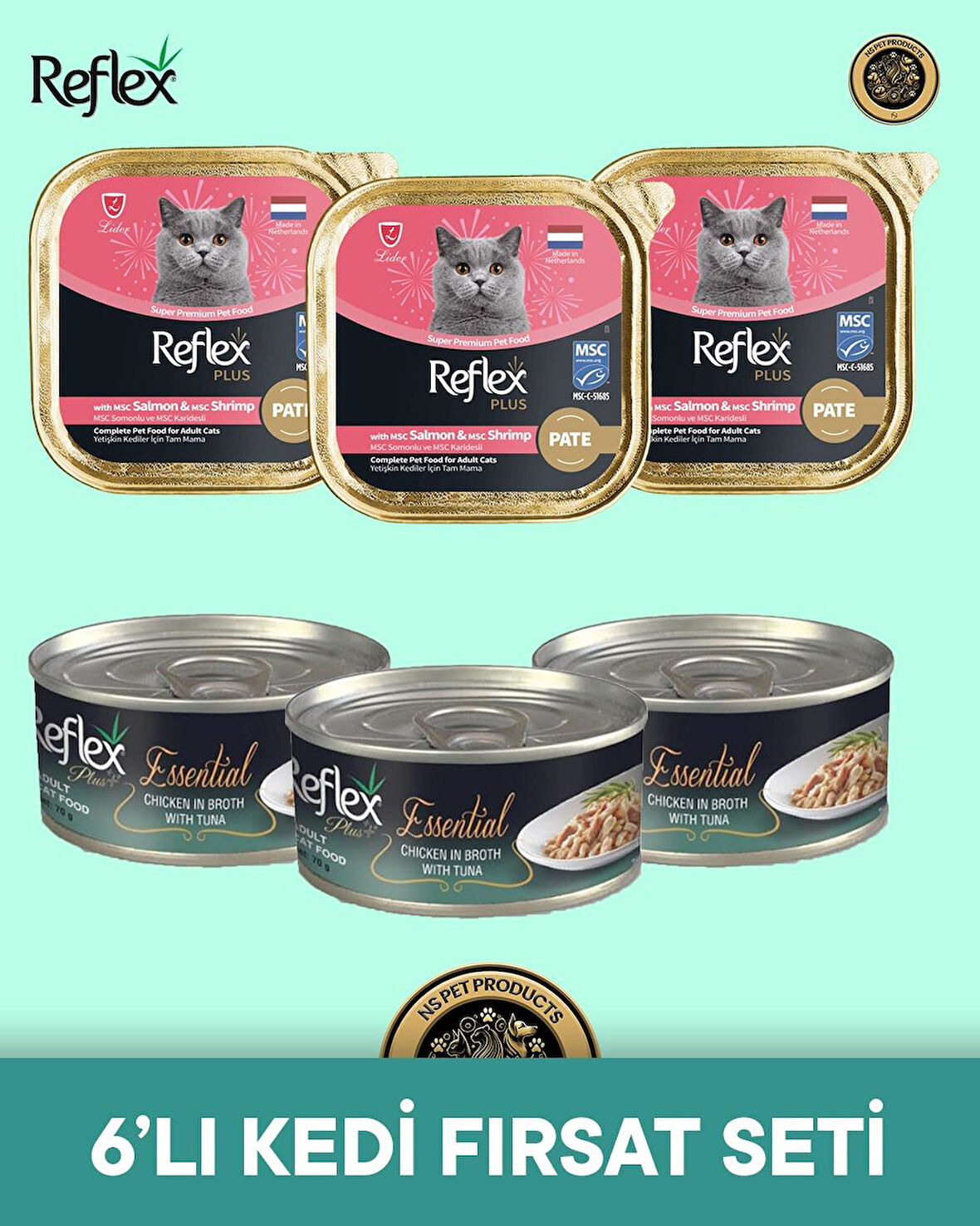 Reflex Plus Kedi Maması 6'lı Kedi Fırsat Set