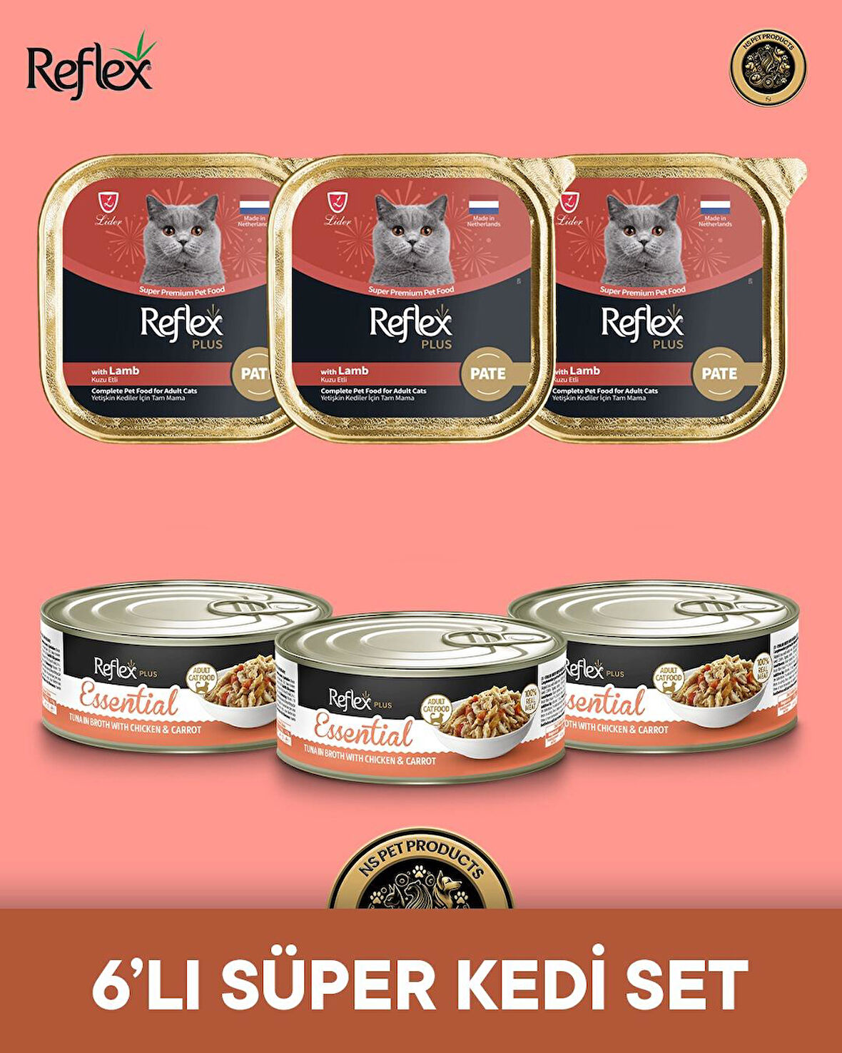 Reflex Plus Kedi Maması 6'lı Süper Kedi Set
