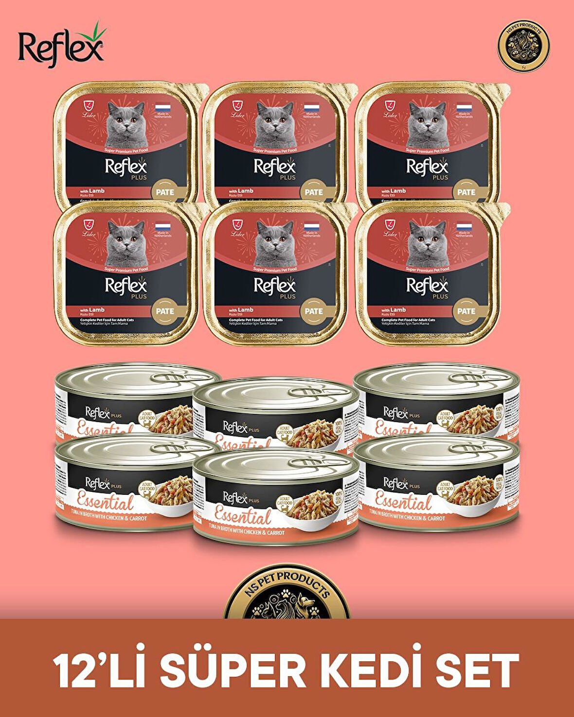 Reflex Plus Kedi Maması 12'li Süper Kedi Set