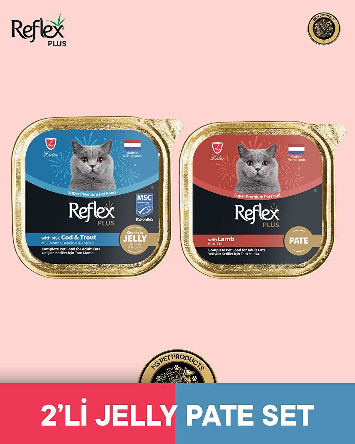 Reflex Plus Kedi Maması 2'li Jelly Pate Set