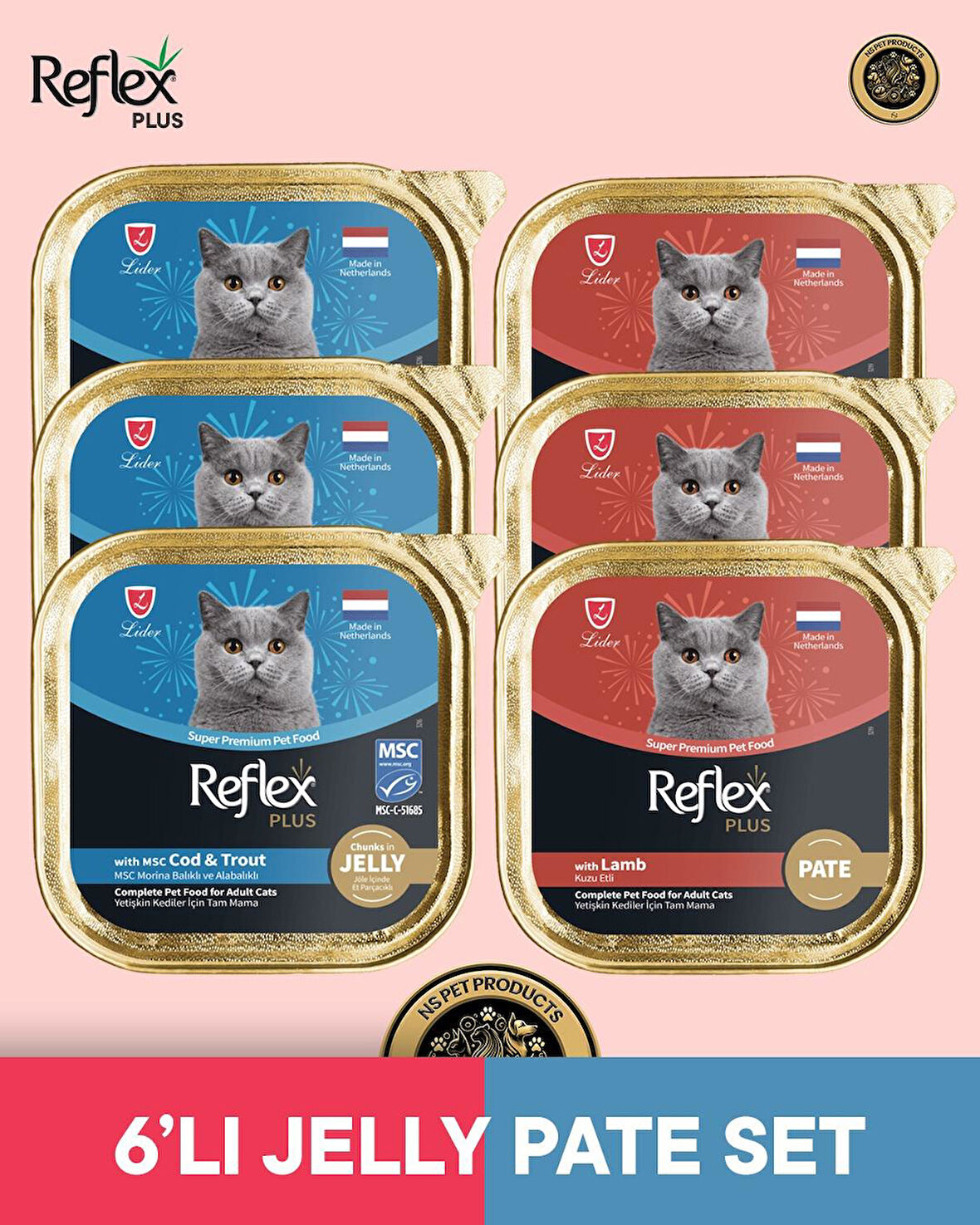 Reflex Plus Kedi Maması 6'lı Jelly Pate Set