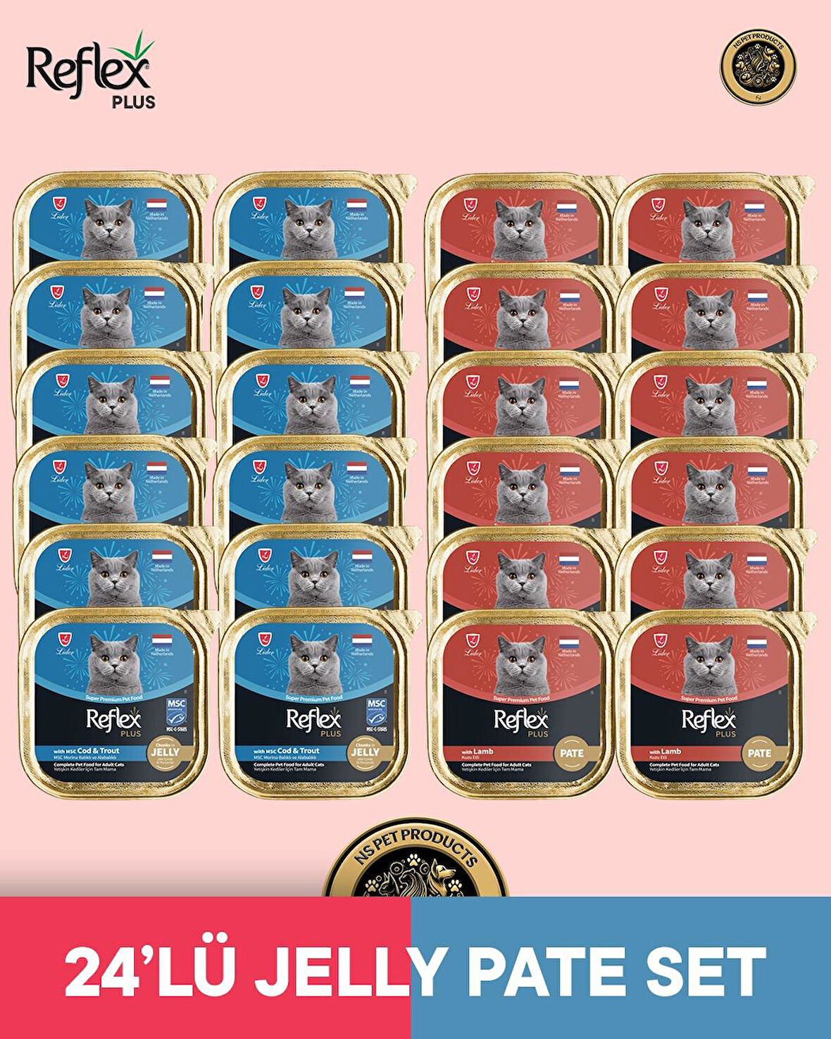 Reflex Plus Kedi Maması 24'lü Jelly Pate Set