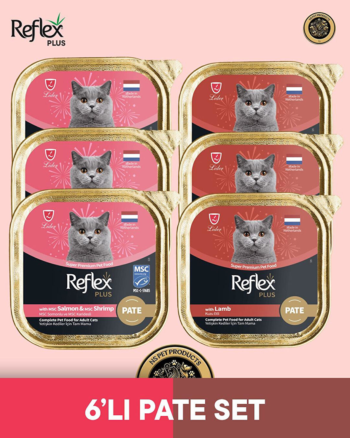 Reflex Plus Kedi Maması 6'lı Pate Set
