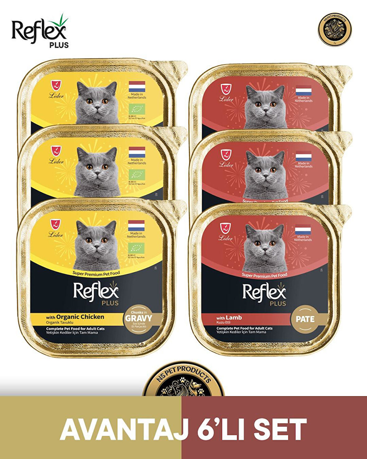 Reflex Plus Kedi Maması 6'lı Avantaj Set