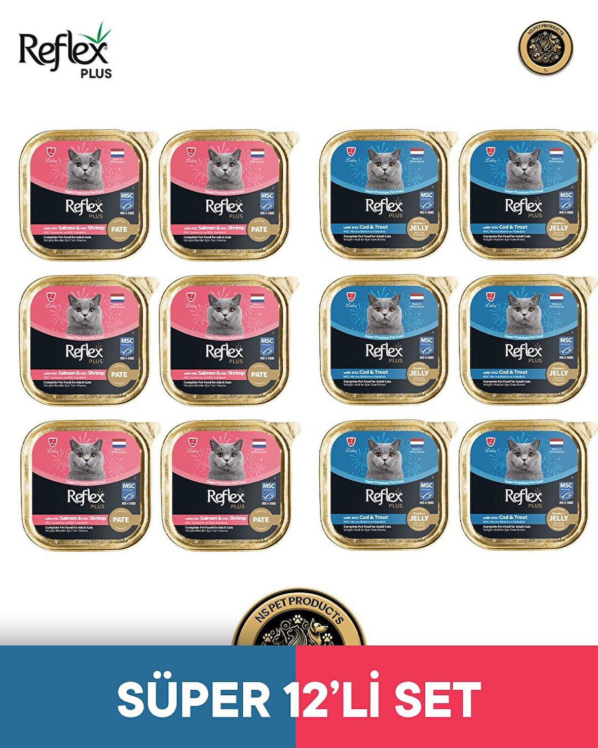 Reflex Plus Kedi Maması 12'li Süper Set