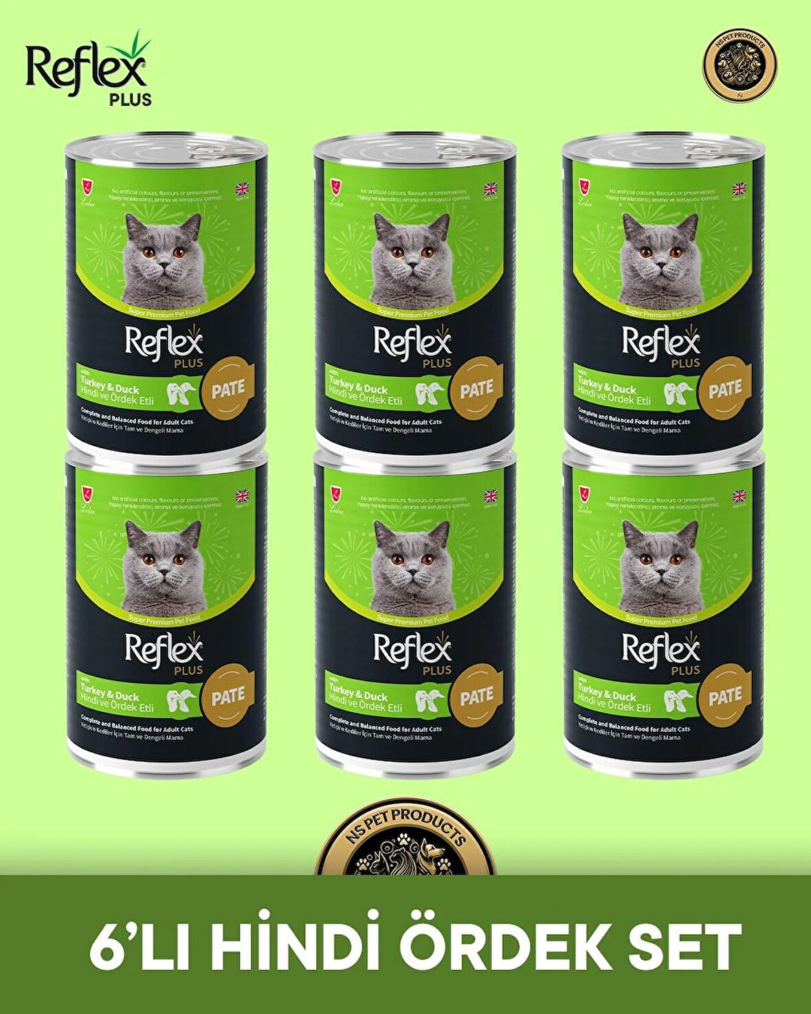 Reflex Plus Kedi Maması 6'lı Hindi Ördek Set