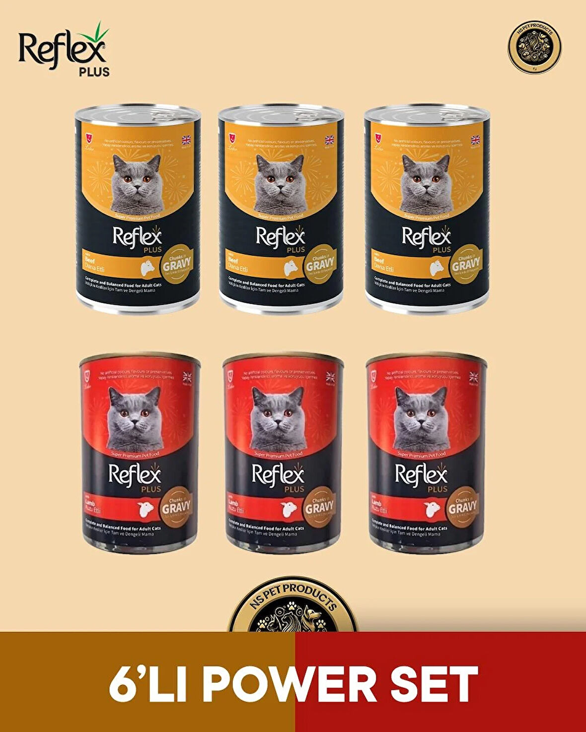 Reflex Plus Kedi Maması 6'lı Power Set