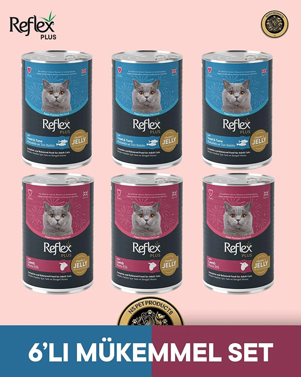 Reflex Plus Kedi Maması 6'lı Mükemmel Set