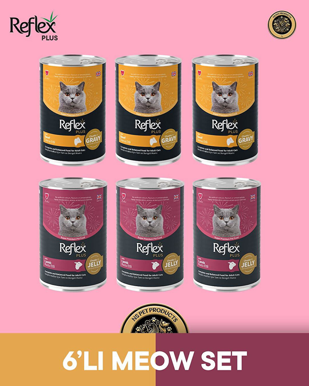 Reflex Plus Kedi Maması 6'lı Meow Set