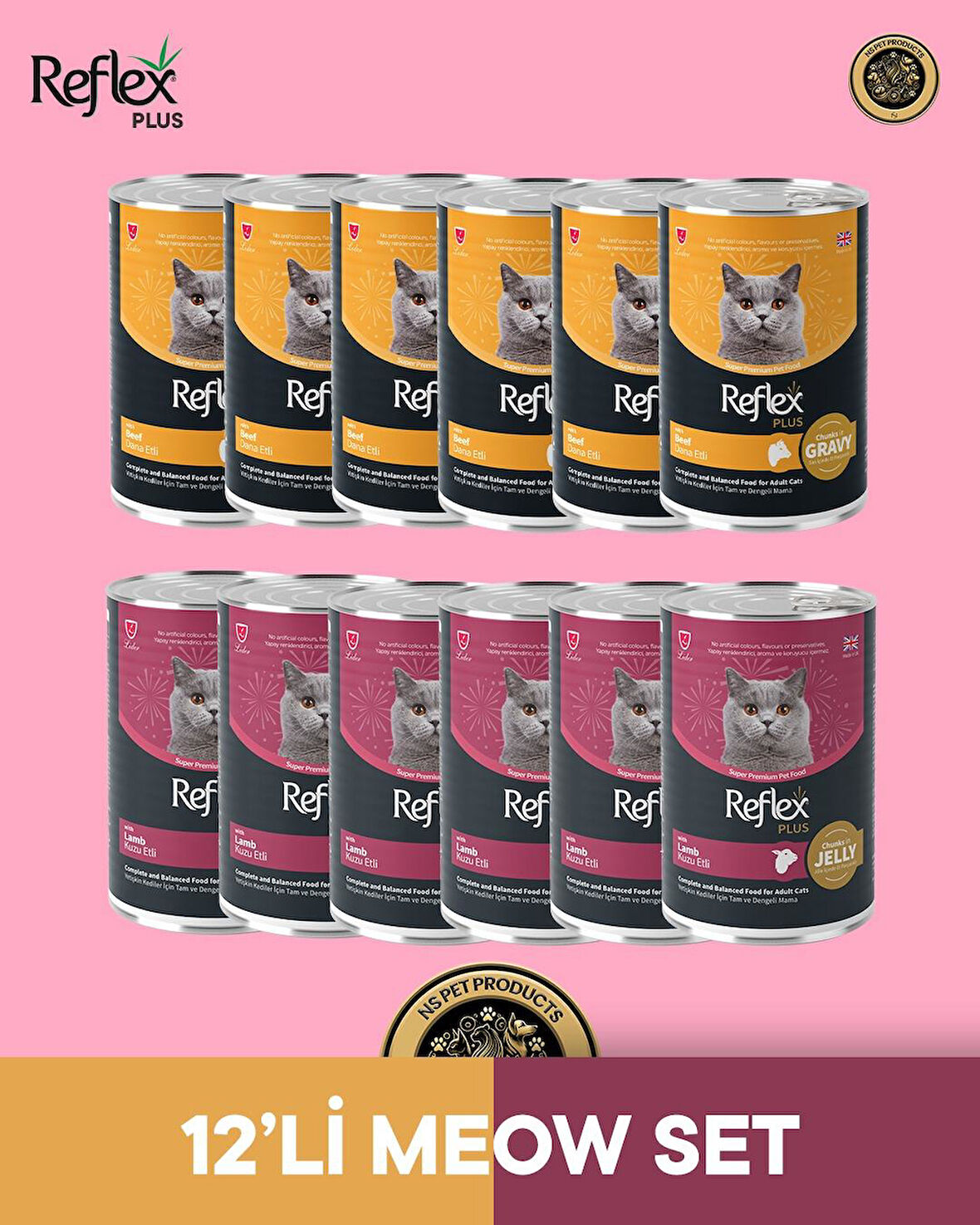 Reflex Plus Kedi Maması 12'li Meow Set