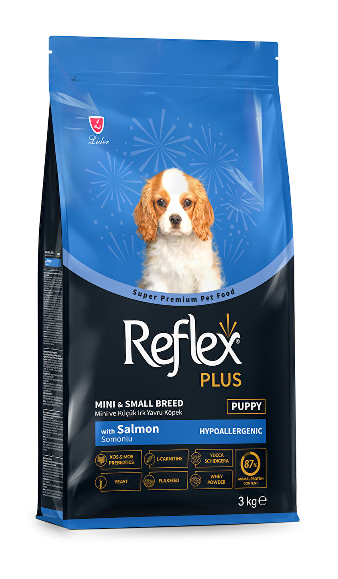 Reflex Plus Somonlu Mini ve Küçük Irk Yavru Köpek Maması 3Kg 