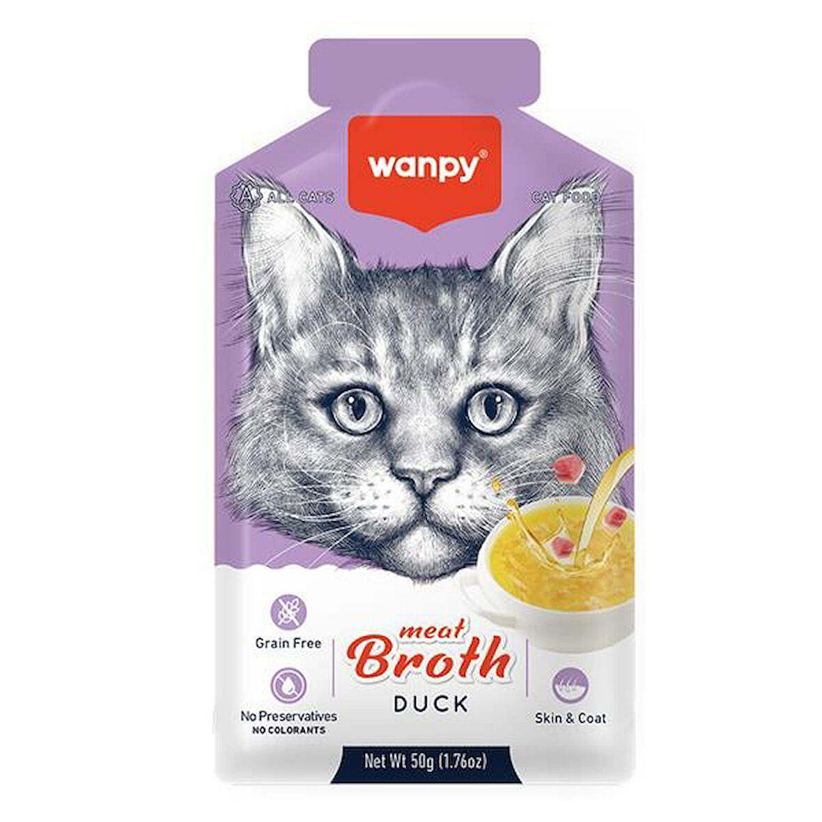 Wanpy Kediler için Ördek Eti Çorbası 50g 
