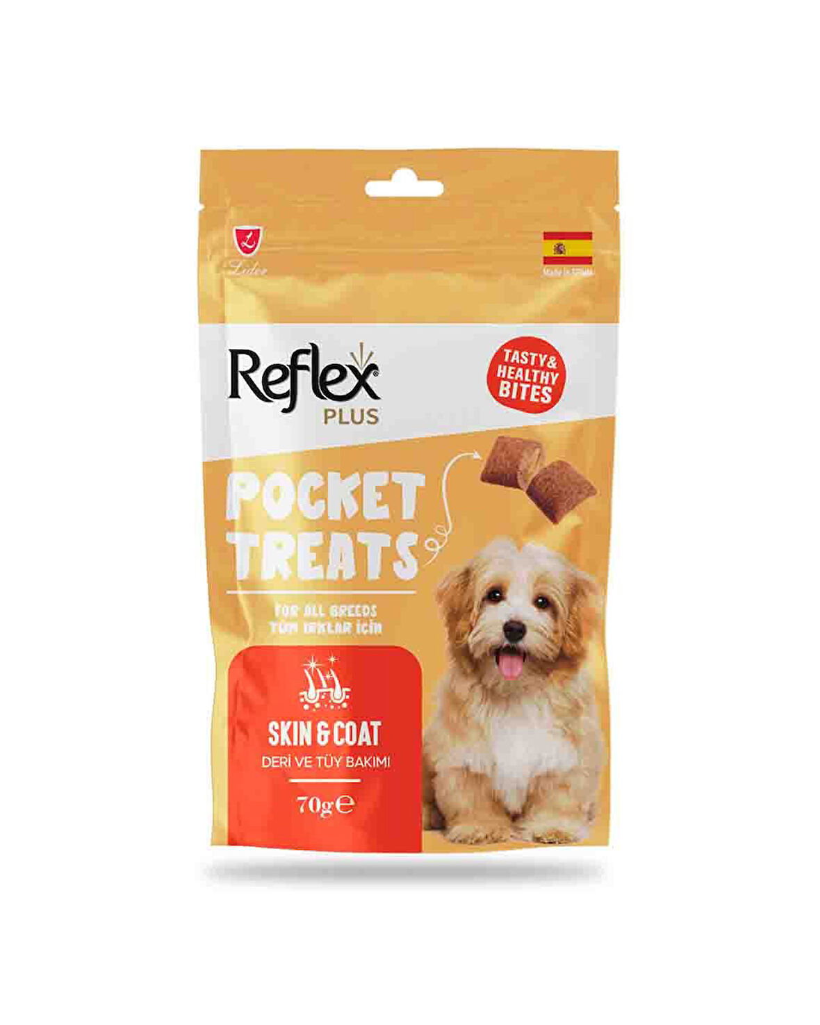 Reflex Pocket Treats / Deri ve Tüy Sağlığı İçin Köpek Ödül Maması 70gr