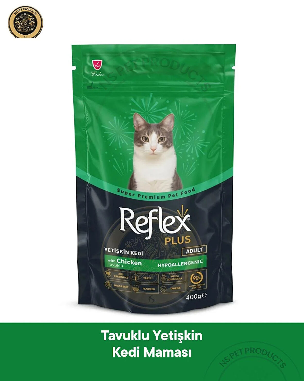 Reflex Plus Hypoallergenic Tavuklu Yetişkin Kedi Maması 400gr