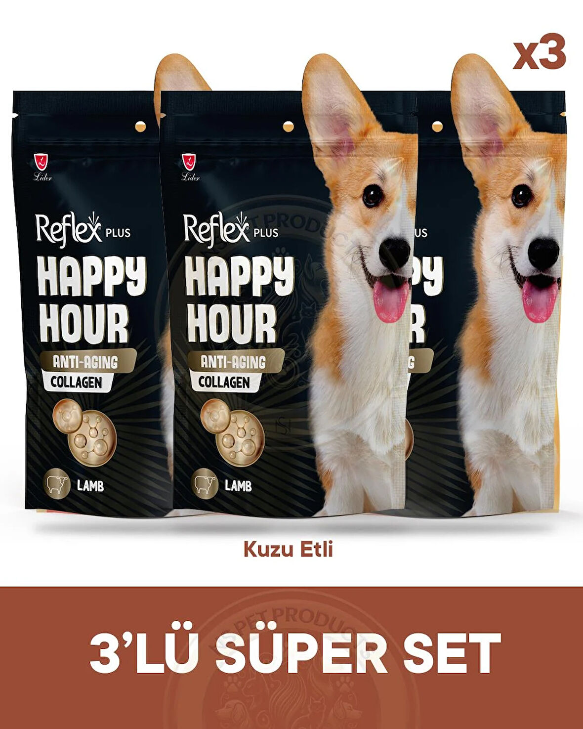 Reflex Happy Hour Anti-Aging Collagen Köpek Ödül Maması 3lü Fırsat 3x60gr