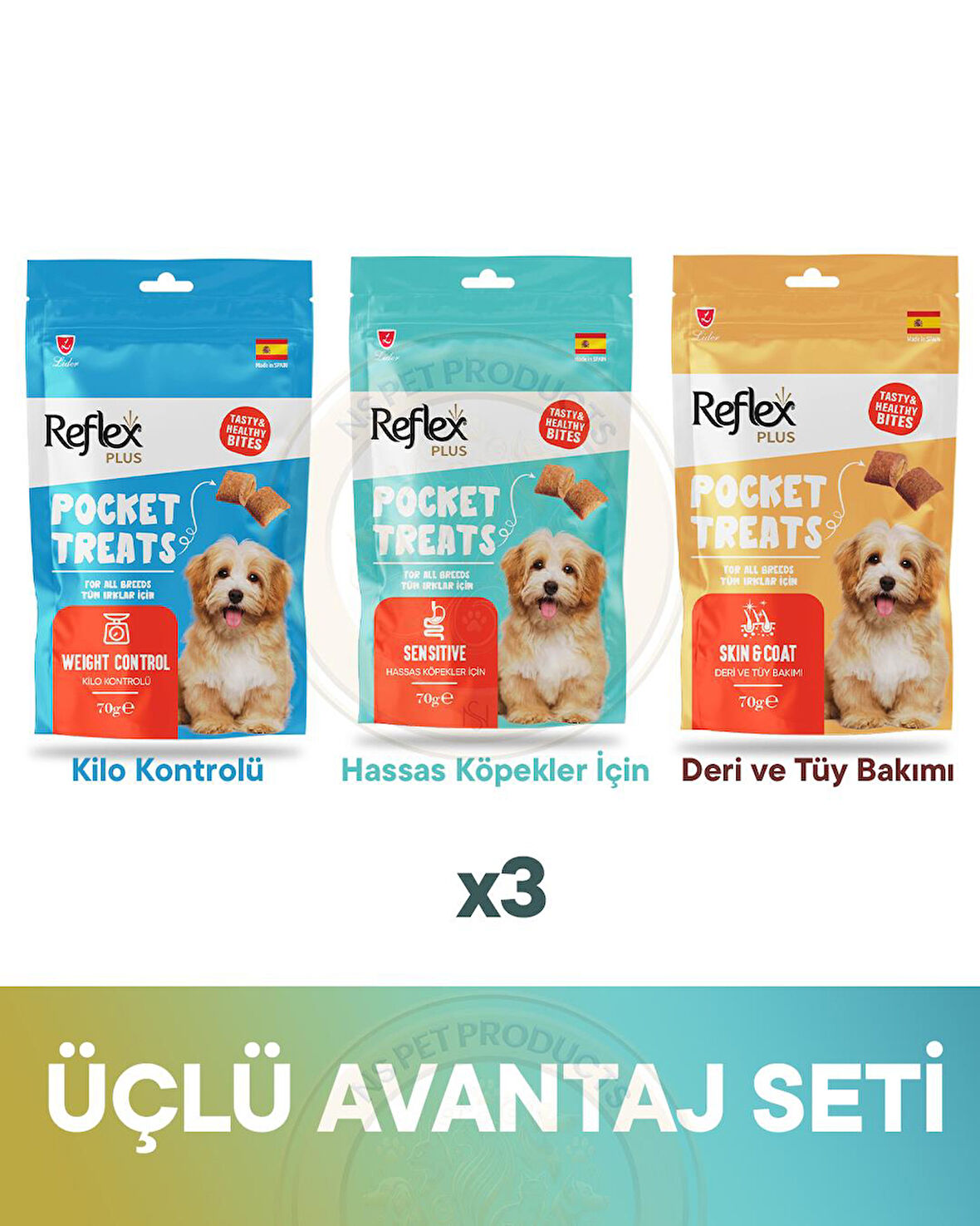 Reflex Pocket Treats 3lü Avantaj1 Köpek Ödül maması 3x70gr