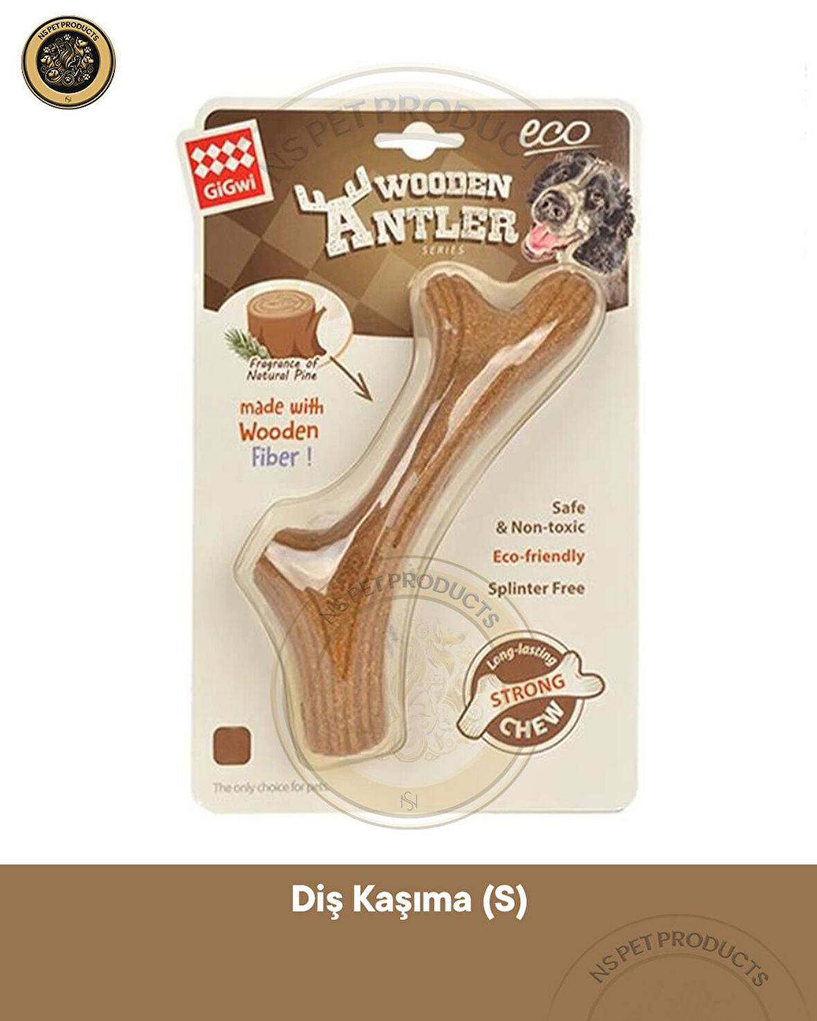 GİGWİ Doğal Ağaç Köpek Diş Kaşıma S (small)