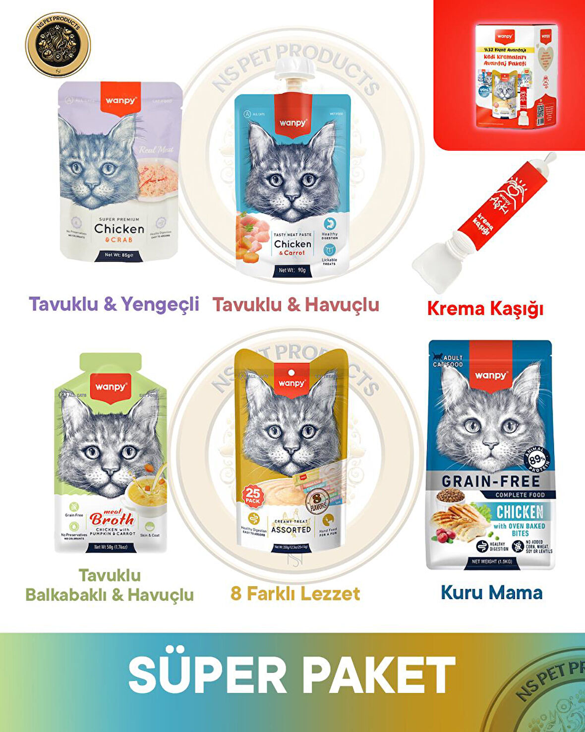 WANPY Avantajlı Süper Paket (Krema-Çorba-Pouch-Ezme-Mama-Kaşık)