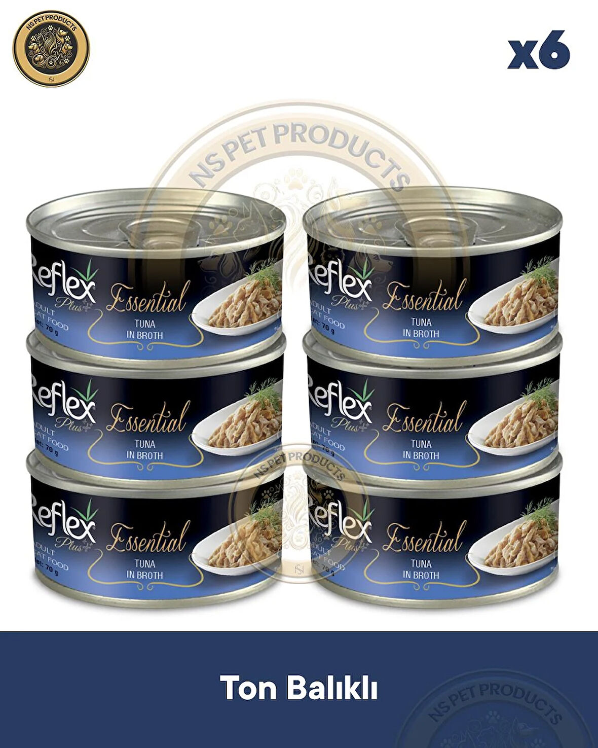 Reflex Plus Essential Kedi Atlantik Ton Balık 6X70gr