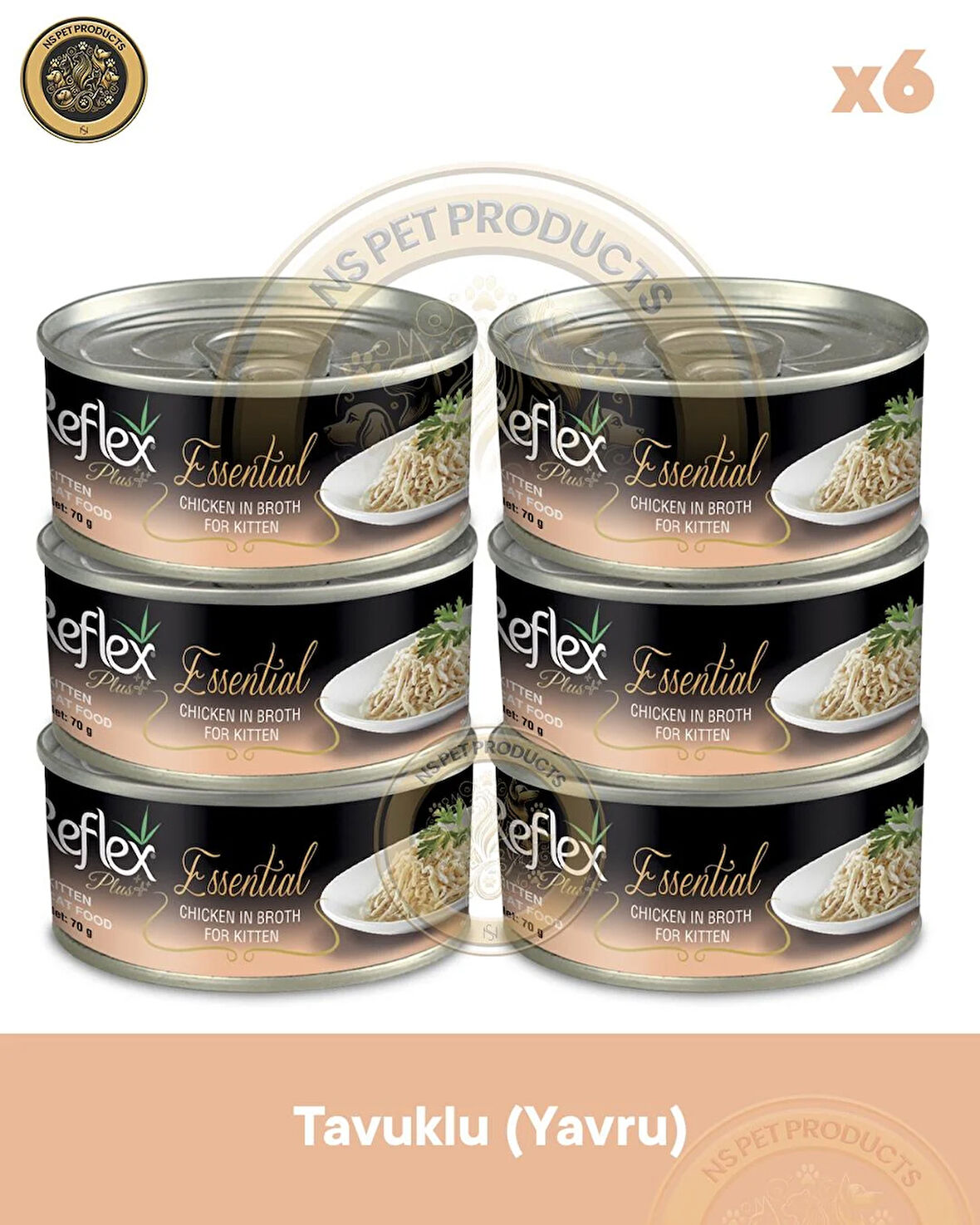 Reflex Plus Essential Yavru Kedi Tavuklu 6X70gr
