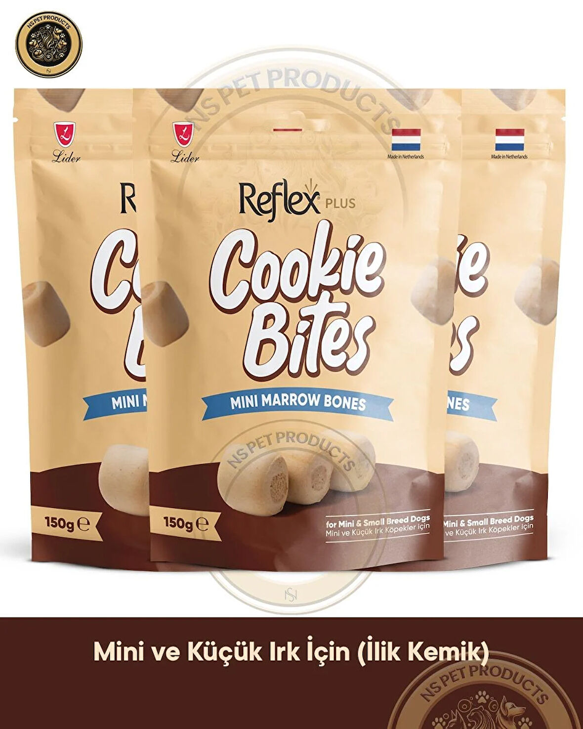 Reflex  Cookie Bites Mini Marrow Bones 3X150gr Köpek Ödül Maması 3lü Paket