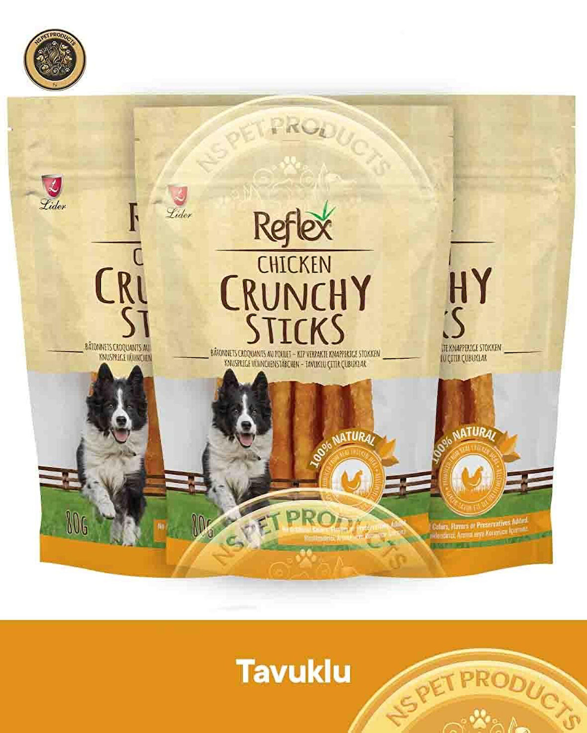 Reflex Chicken Crunchy Sticks Tavuk Çıtır Çubukları 3x80gr