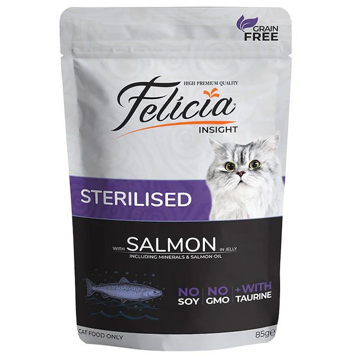 Felicia Pouch Kısırlaştırılmış Somonlu Yaş Kedi Maması 85gr