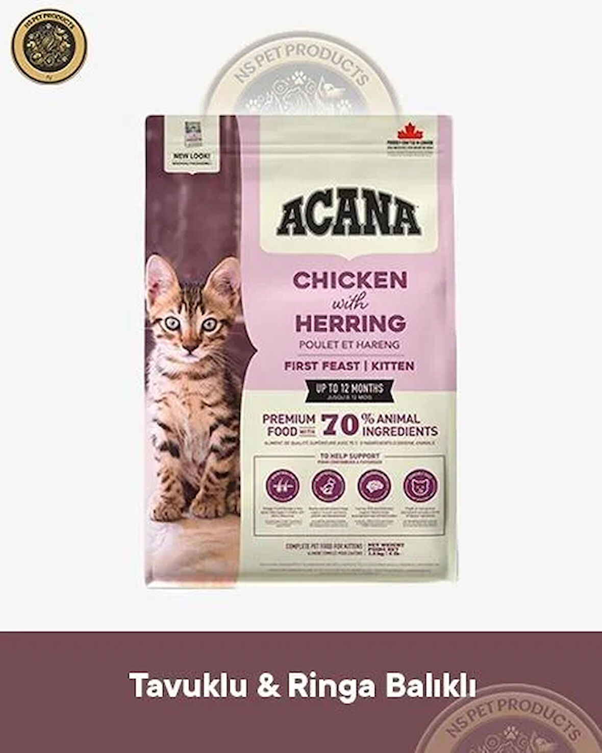 Acana Tavuklu-Ringa Balıklı Yavru Kedi Maması 1.8 kg