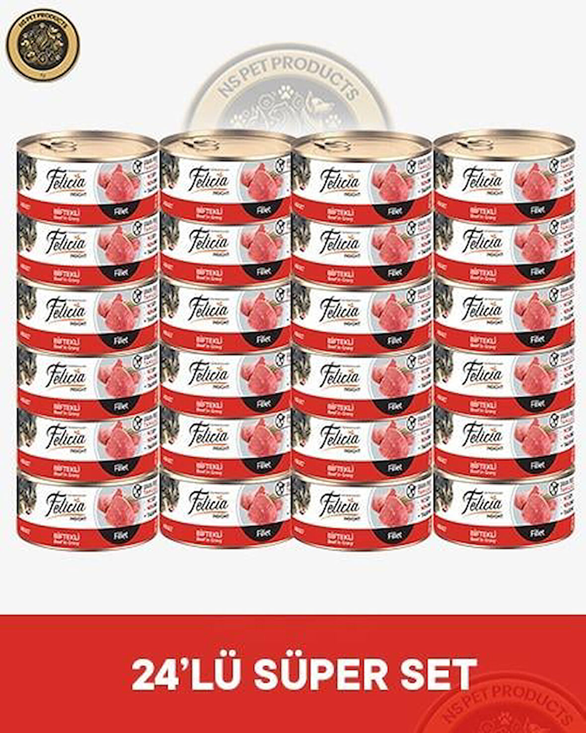 Felicia Biftekli Fileto Yetişkin Kedi Konservesi 24x85gr