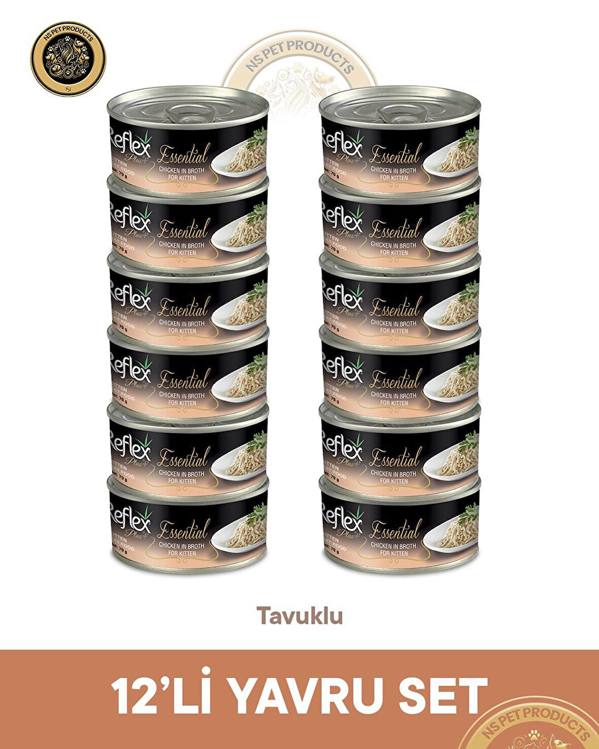Reflex Plus Essential Yavru Kedi Tavuklu - 12x70gr