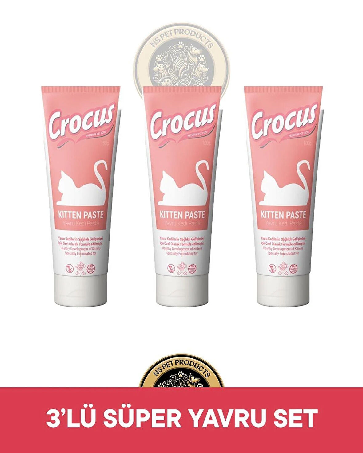 Crocus Kedi Kitten Malt Macunu 3x100 gr