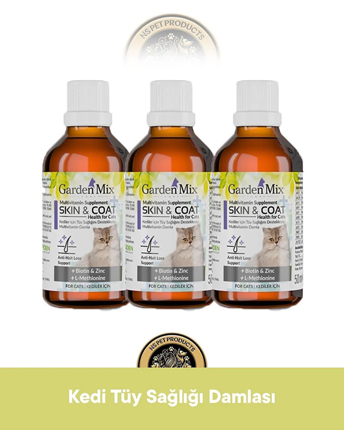 Garden Mix Kedi Tüy Sağlığı Damlası 3x50 Ml