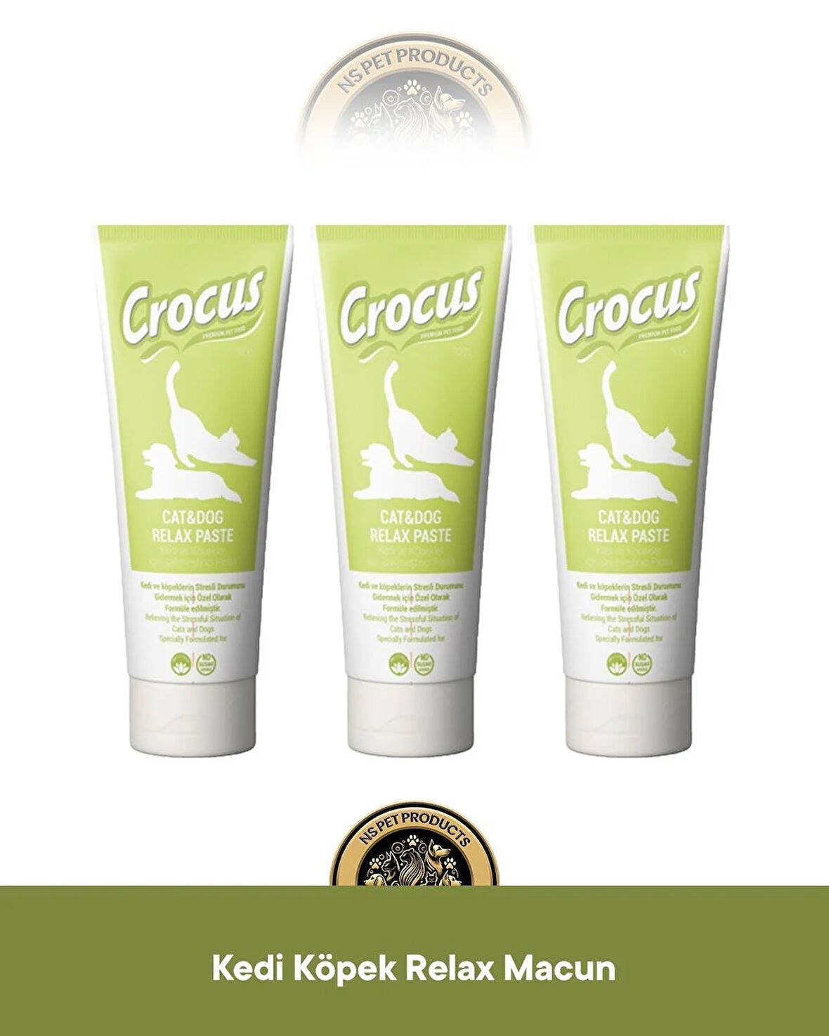 Crocus Kedi Köpek Relax Macun 3x100 Gram