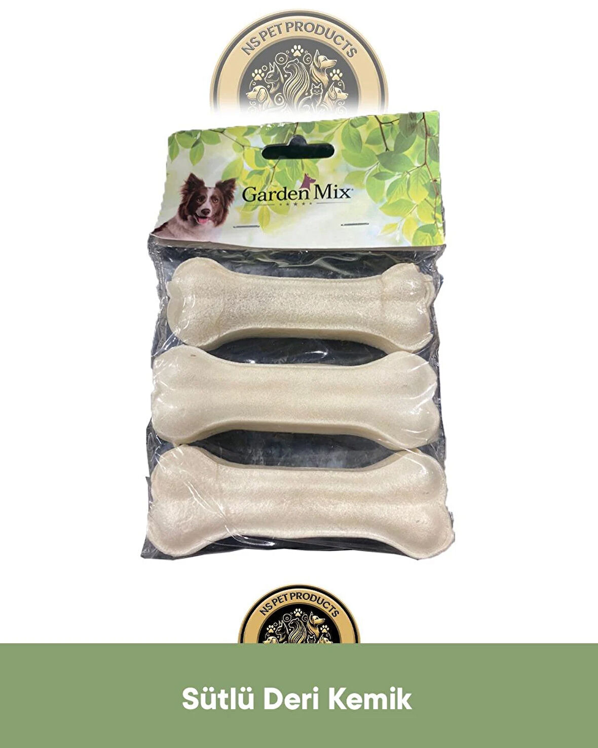 Garden Mix Sütlü Deri Kemik 10 cm 3x40 gram 