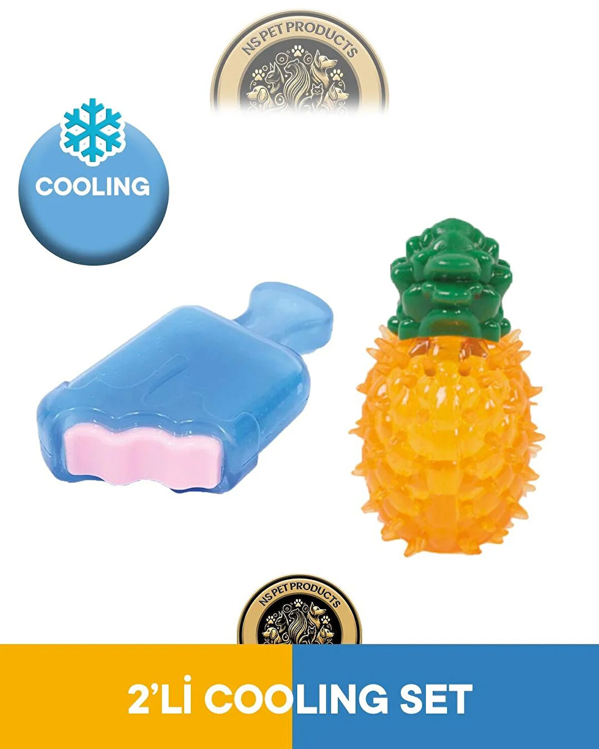 M-Pets Cooling Pineapple-Frisko Köpek Oyuncağı 2'li Set