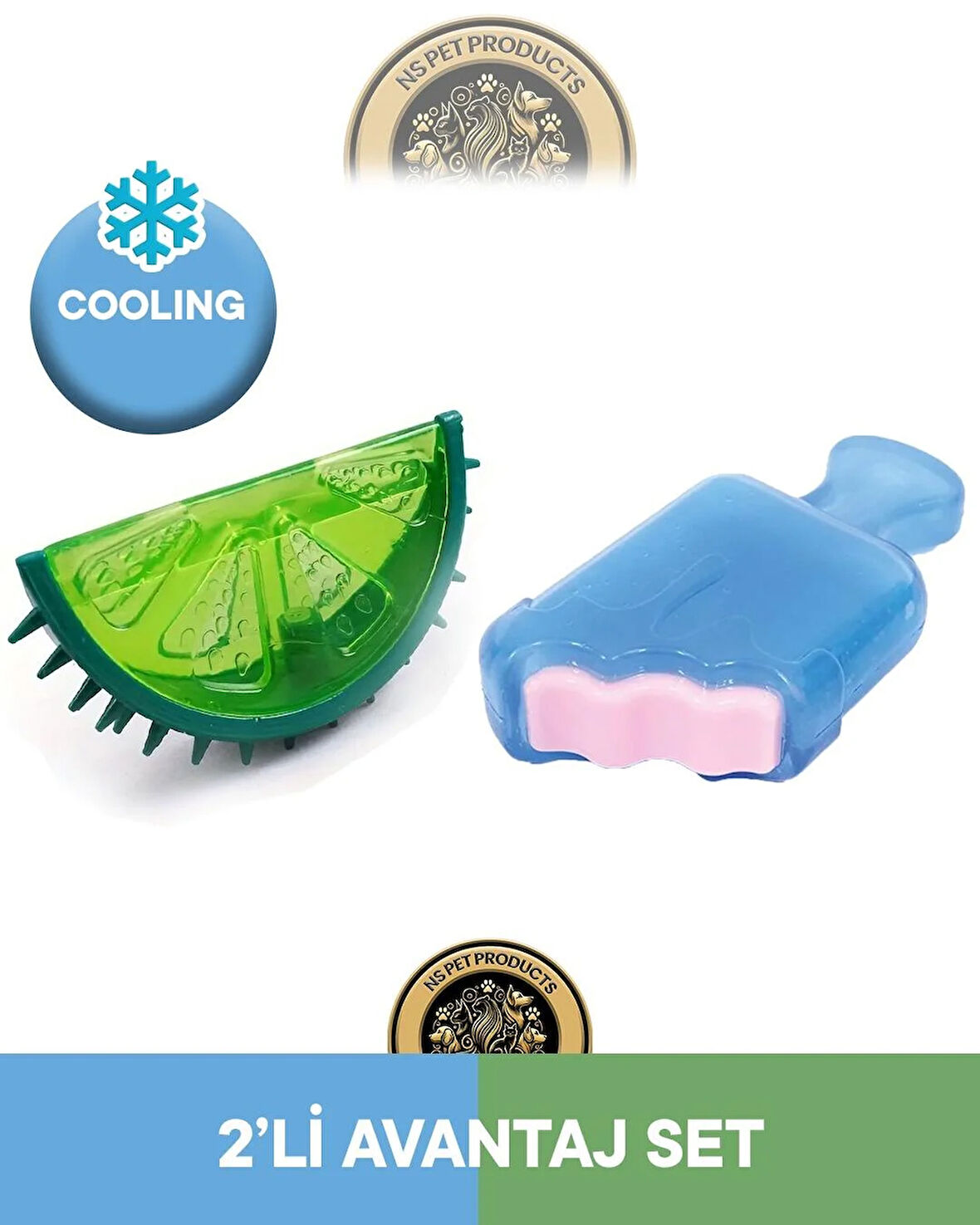 M-Pets Cooling Frisko-Lime Köpek Oyuncağı 2'li Set