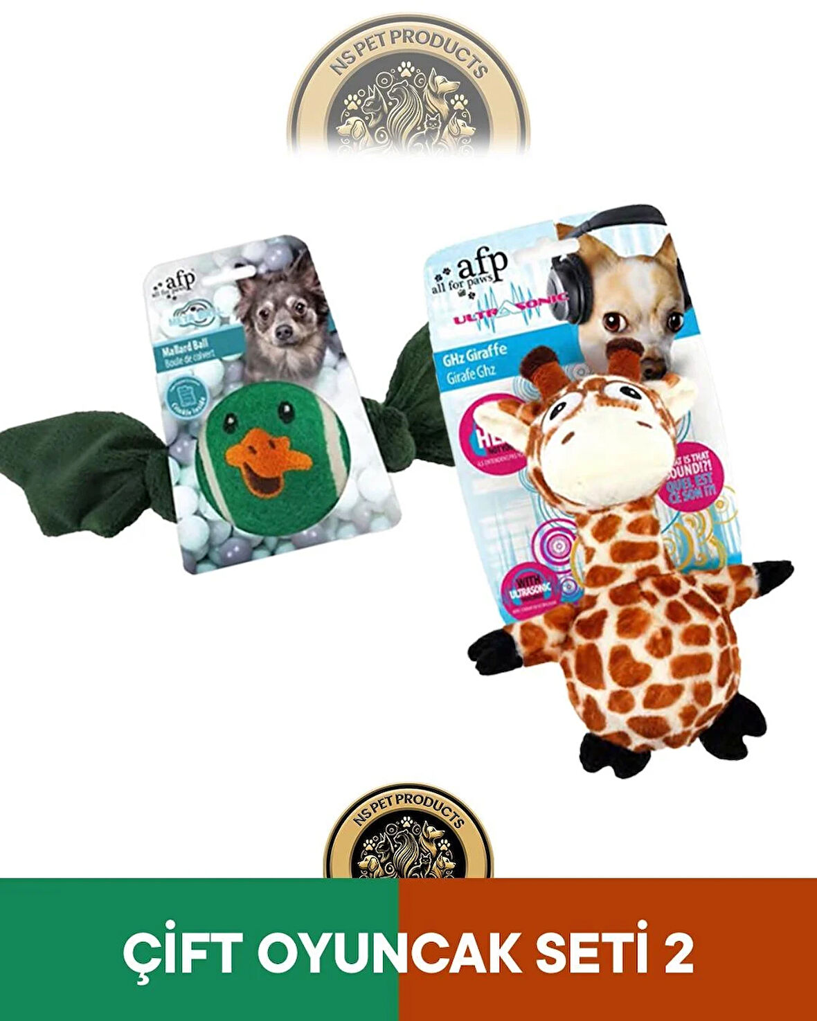 Meta Ball Ördek-Ultrasonik Zürafa Oyuncak 2'li Set