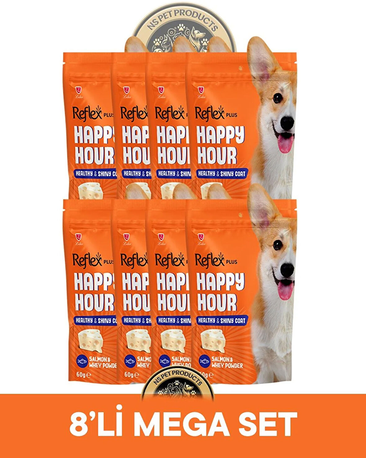 Reflex Plus Happy Hour 8'li Köpek Maması Mega Set 2 / 8x60gr