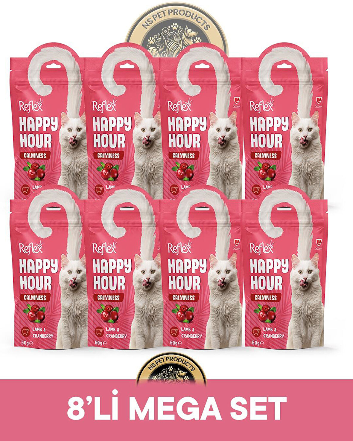 Reflex Plus Happy Hour 8'li Kedi Maması Mega Set 2 / 8x60gr