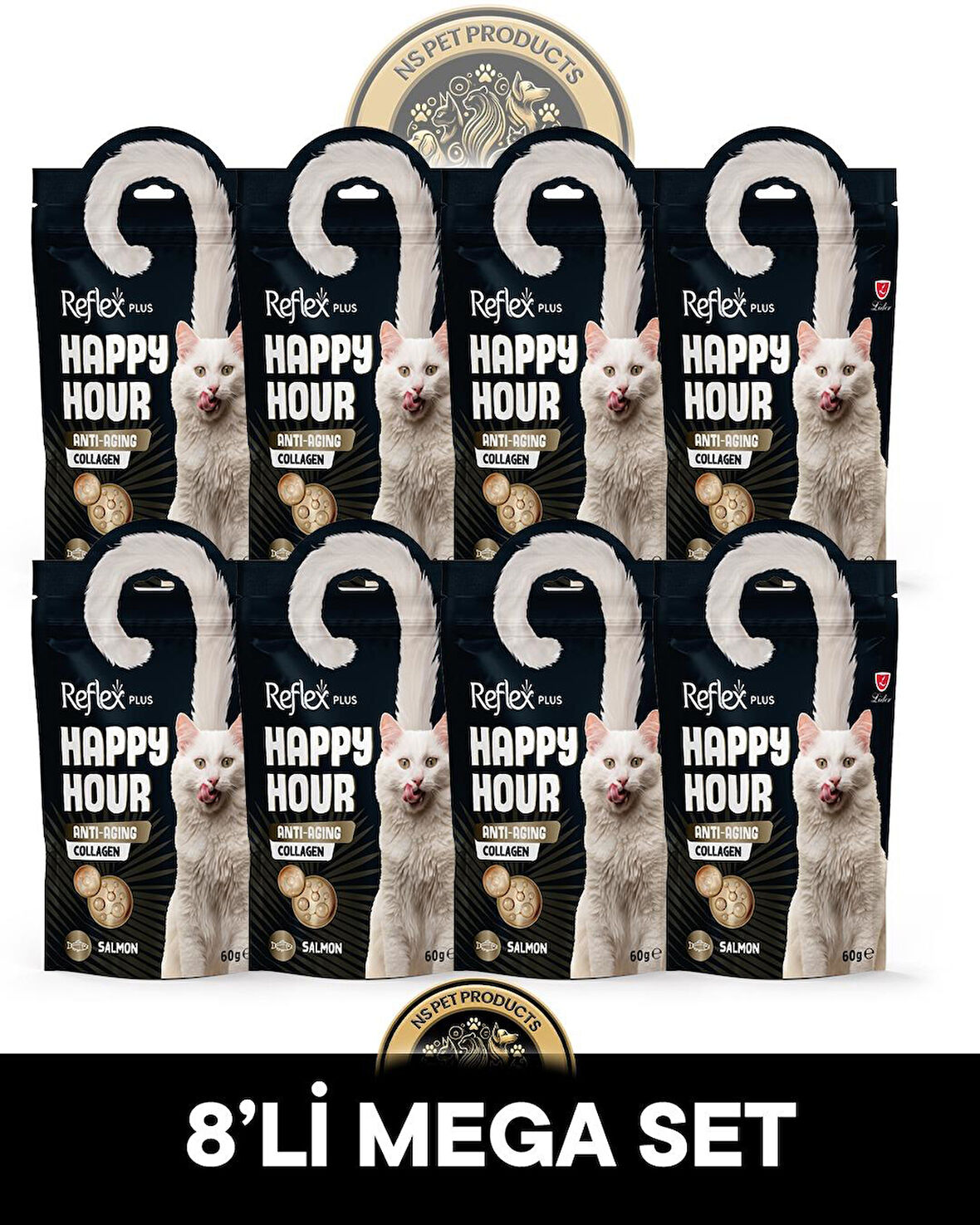 Reflex Plus Happy Hour 8'li Kedi Maması Mega Set 5 / 8x60gr