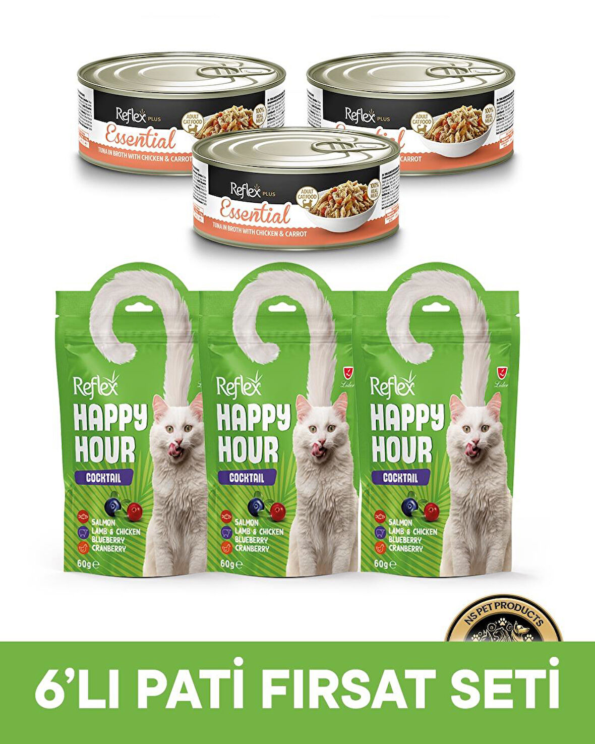 Reflex Plus Essential-Happy Hour Kedi Maması 6'lı Pati Fırsat Set - 3