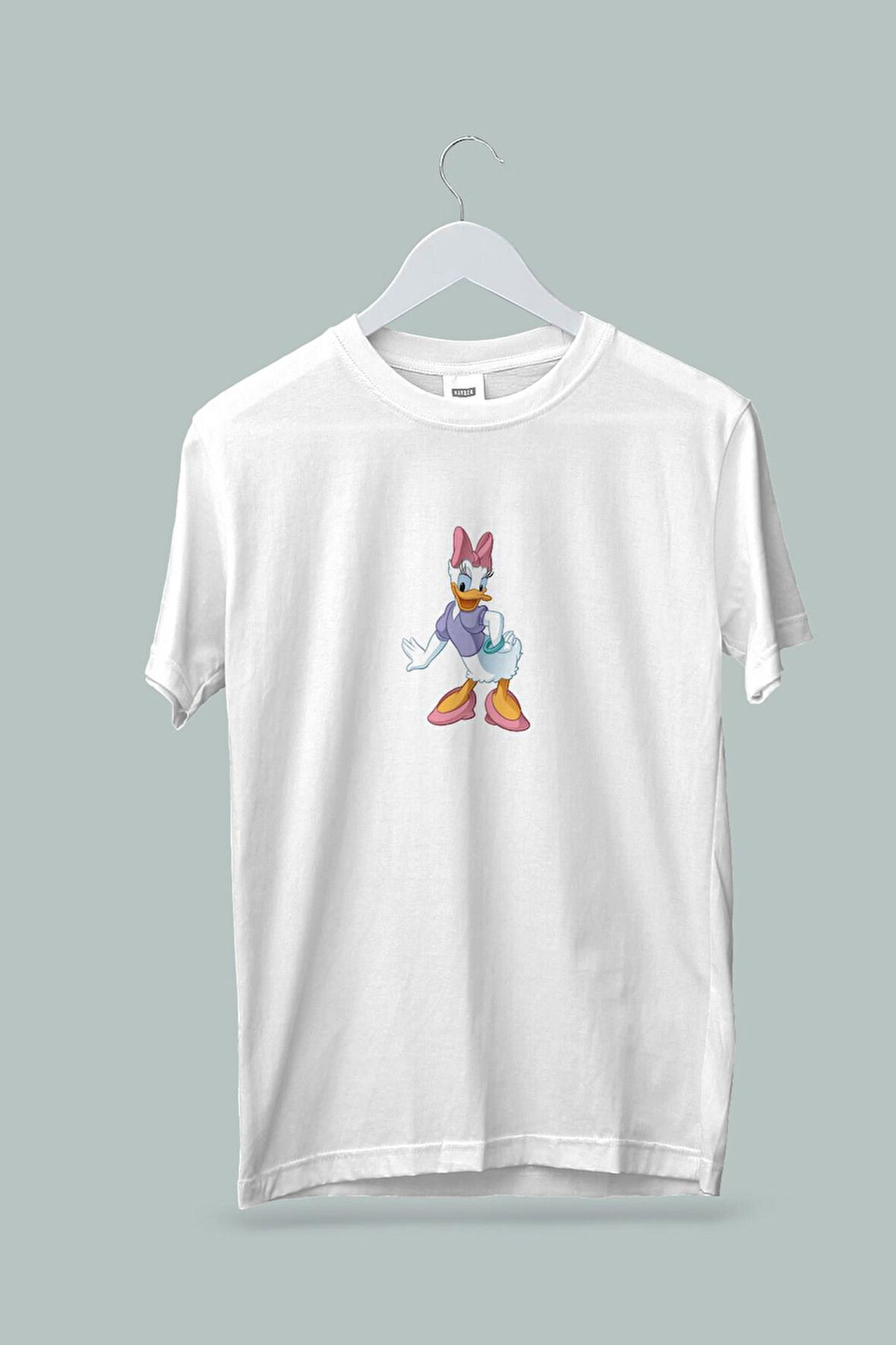 Maki Home Kız Çocuk Daisy Duck Baskılı Beyaz Tshirt 5 6 7 8 9 10 11 12 13 14 yaş disney miki mouse