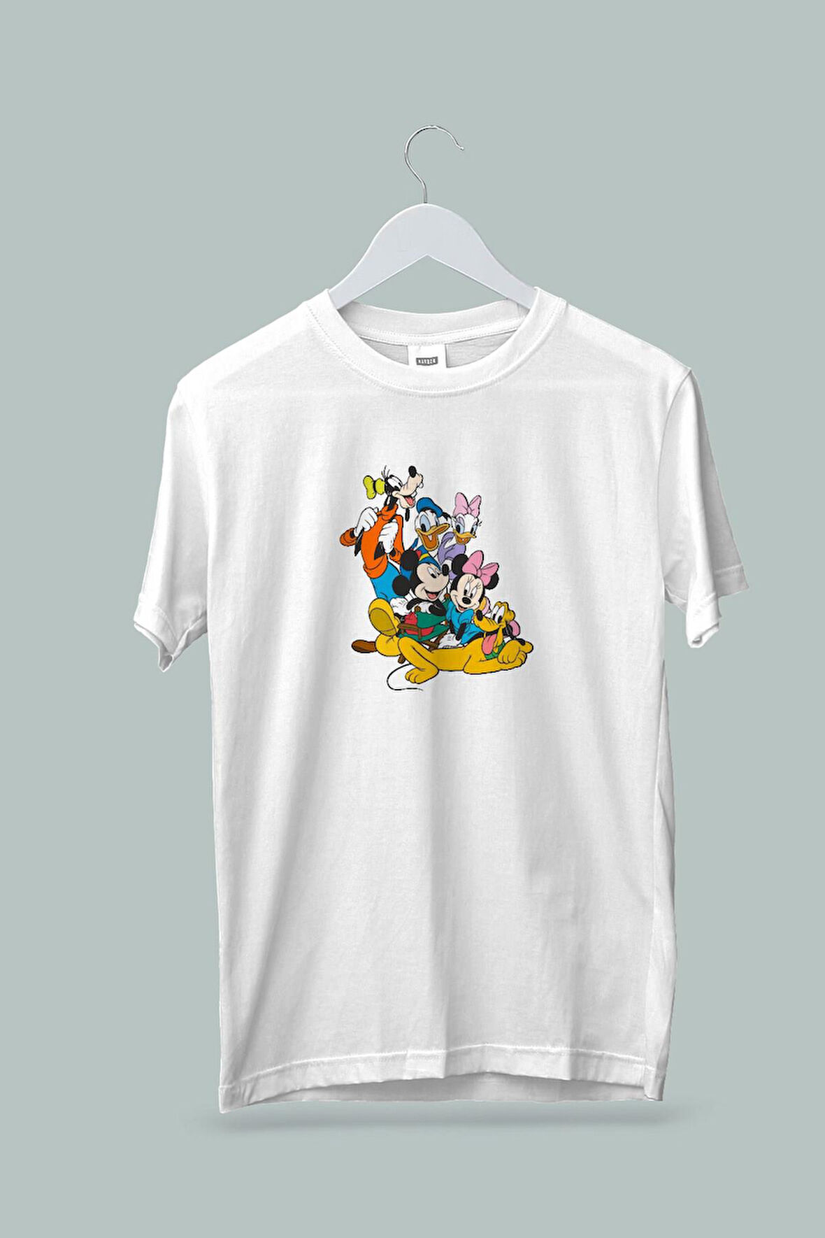Maki Home Kız Çocuk Disney Arkadaslar Baskılı Beyaz Tshirt 5 6 7 8 9 10 11 12 13 14 yaş