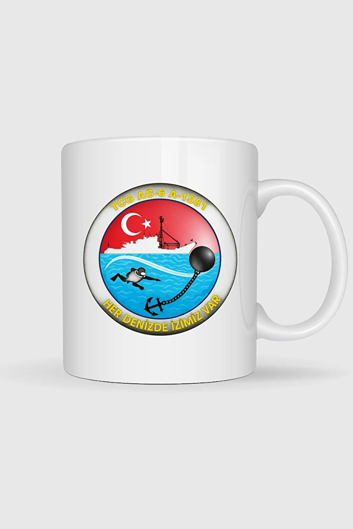  Tcg Ağ 6 A1581 Gemisi Tasarımlı Kupa Bardak