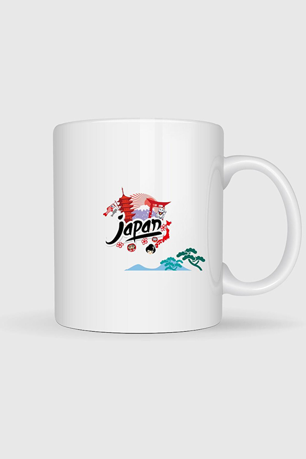  Mount Fuji Cherry Blossom Japonya Tasarımlı Kupa Bardak