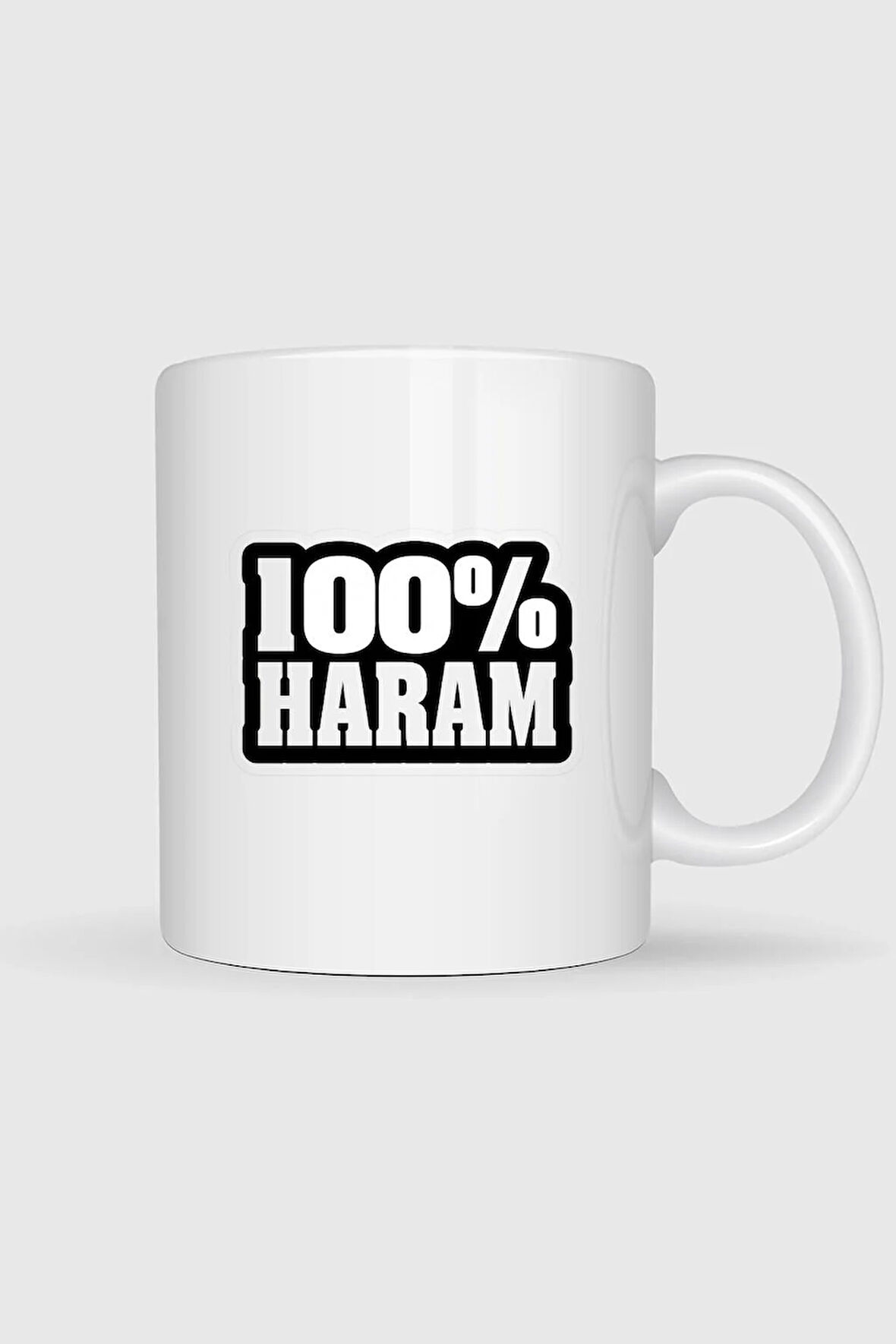  Yüzde Yüz Haram Bro Tasarımlı Kupa Bardak