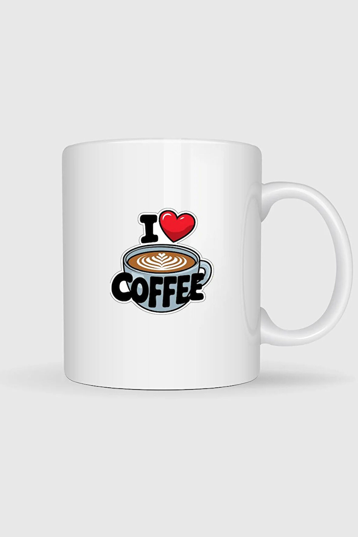  İ Love Coffee Tasarımlı Kupa Bardak