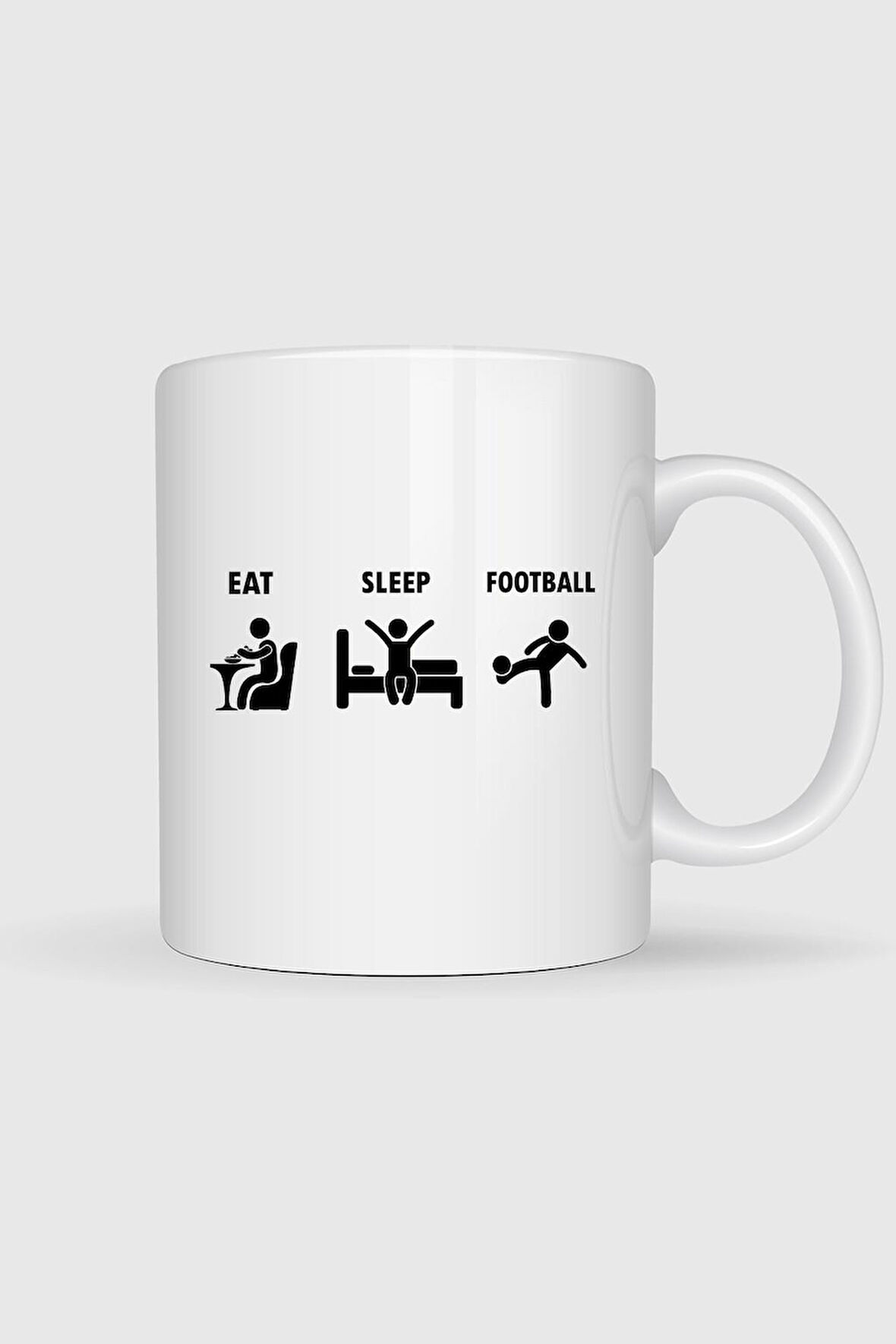  Ye - Uyu Ve Futbol Oyna Baskılı Kupa Bardak