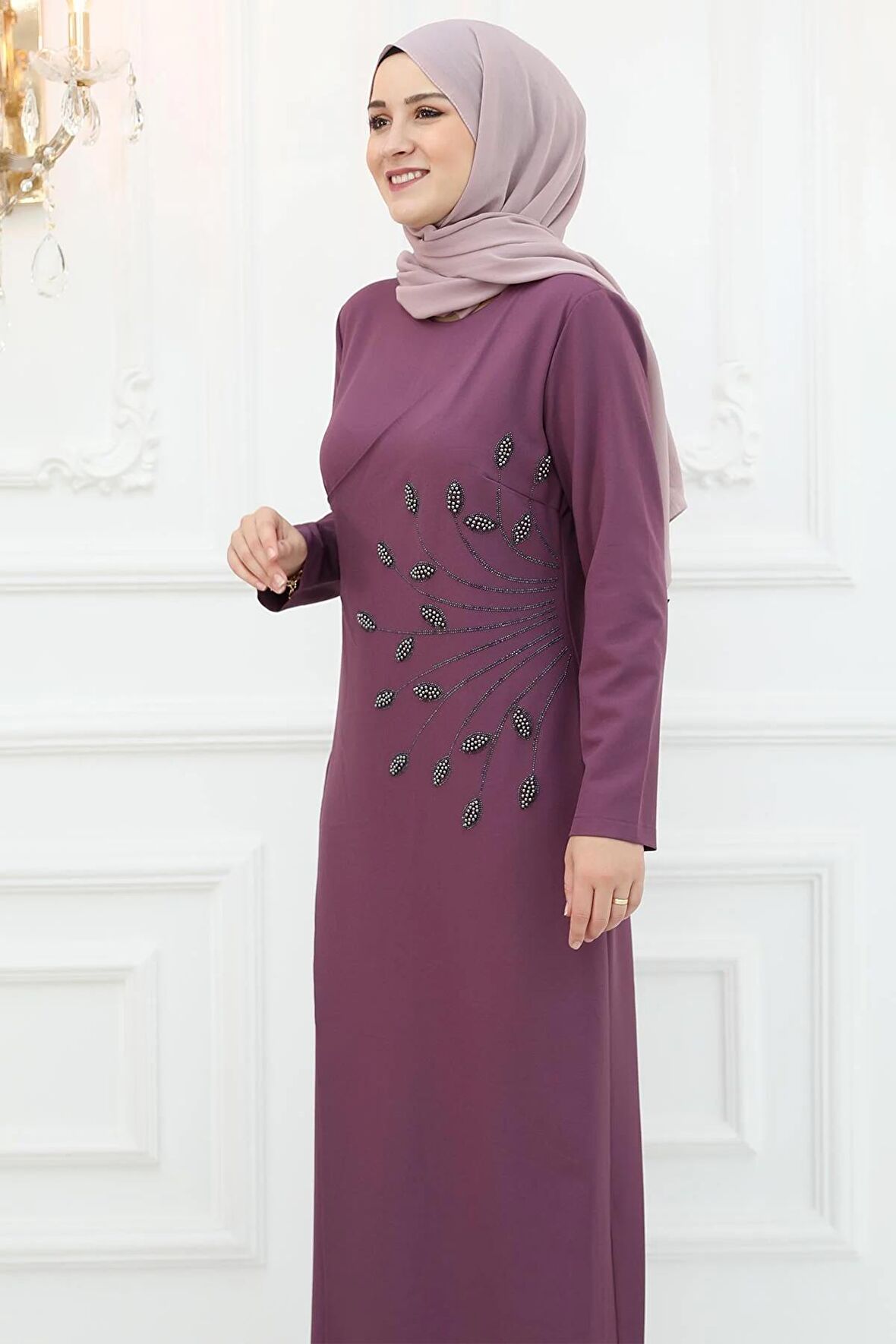 Amine Hüma Mislina Abiye Violet